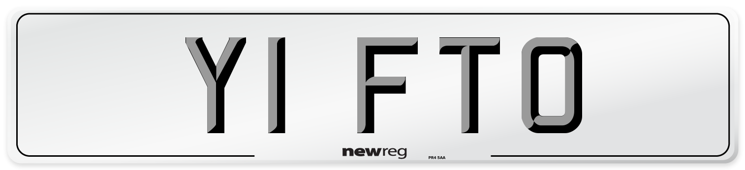 Y1 FTO Number Plate from New Reg